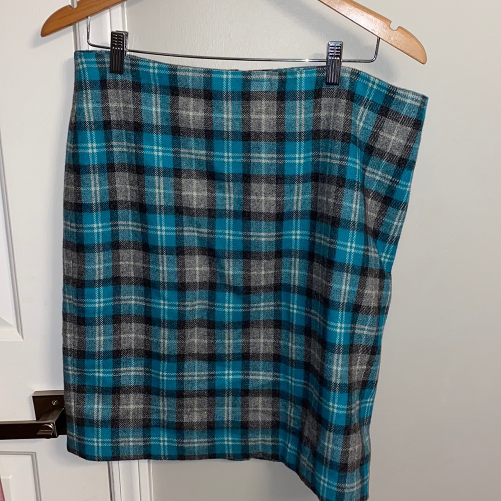Plaid Wool Talbots Skirt